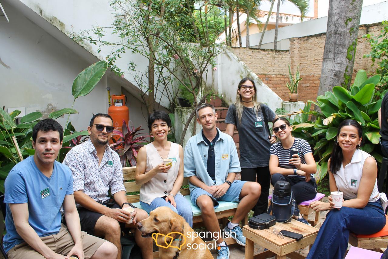 Spanglish language exchange event moment